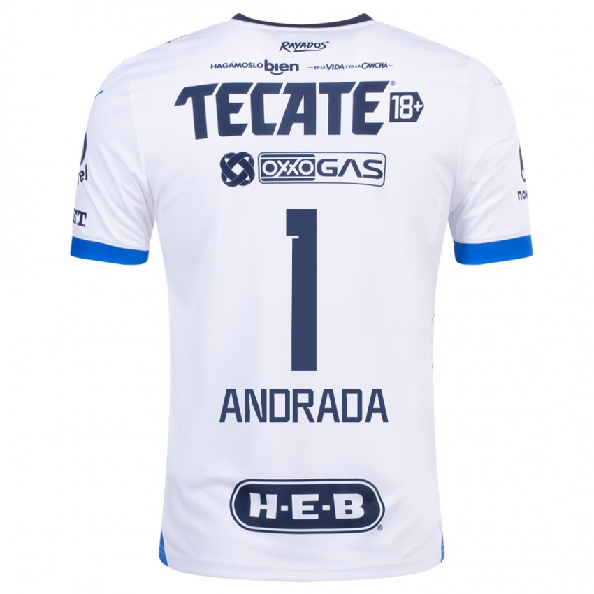 Niño Camiseta Esteban Andrada #1 Blanco 2ª Equipación 2023/24 La Camisa Perú