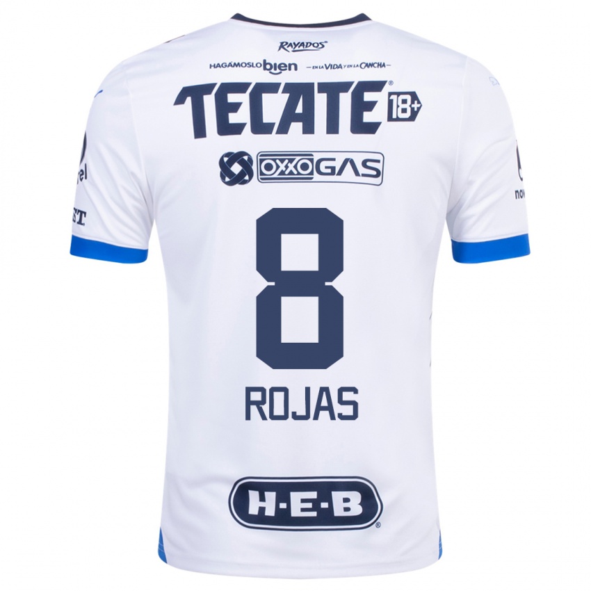 Niño Camiseta Joao Rojas #8 Blanco 2ª Equipación 2023/24 La Camisa Perú