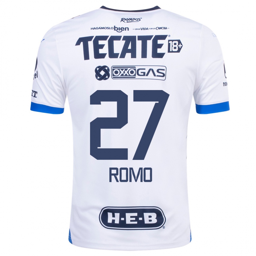 Niño Camiseta Luis Romo #27 Blanco 2ª Equipación 2023/24 La Camisa Perú
