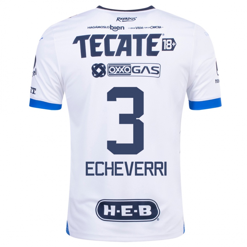 Niño Camiseta Isabella Echeverri #3 Blanco 2ª Equipación 2023/24 La Camisa Perú