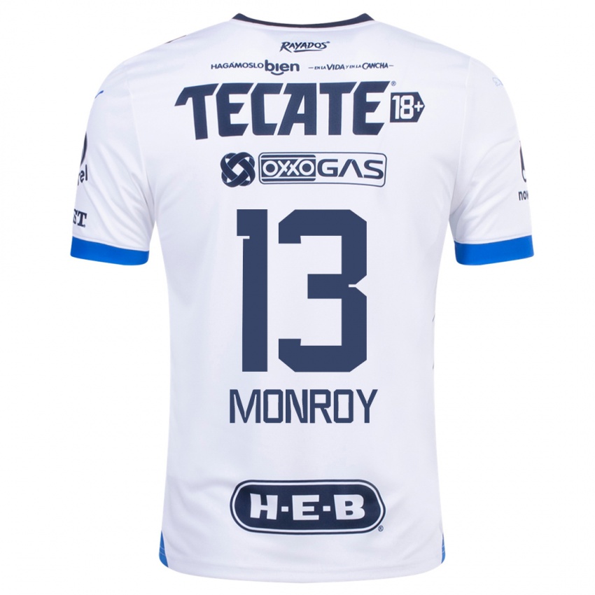 Niño Camiseta Paola Monroy #13 Blanco 2ª Equipación 2023/24 La Camisa Perú