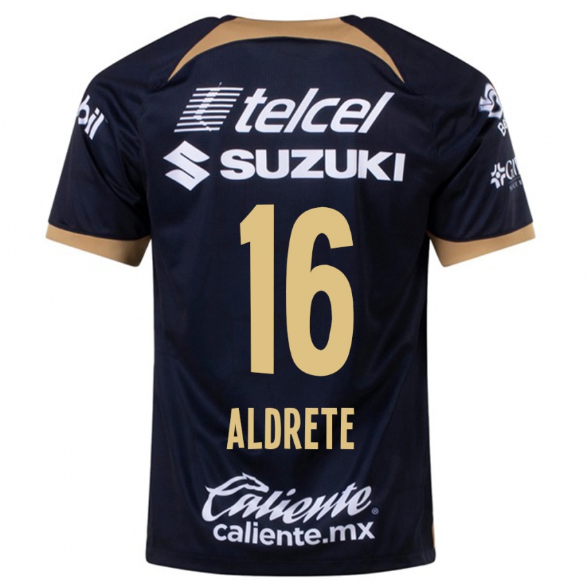 Niño Camiseta Adrian Aldrete #16 Azul Oscuro 2ª Equipación 2023/24 La Camisa Perú