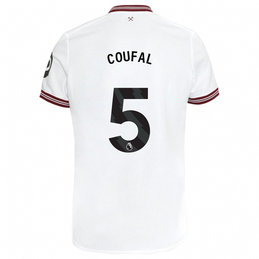 Hombre Camiseta Vladimir Coufal #5 Blanco 2ª Equipación 2023/24 La Camisa Perú