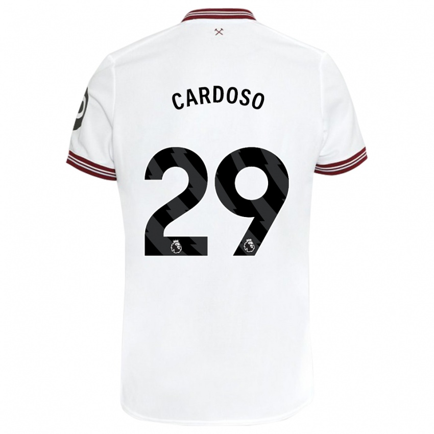 Hombre Camiseta Goncalo Cardoso #29 Blanco 2ª Equipación 2023/24 La Camisa Perú