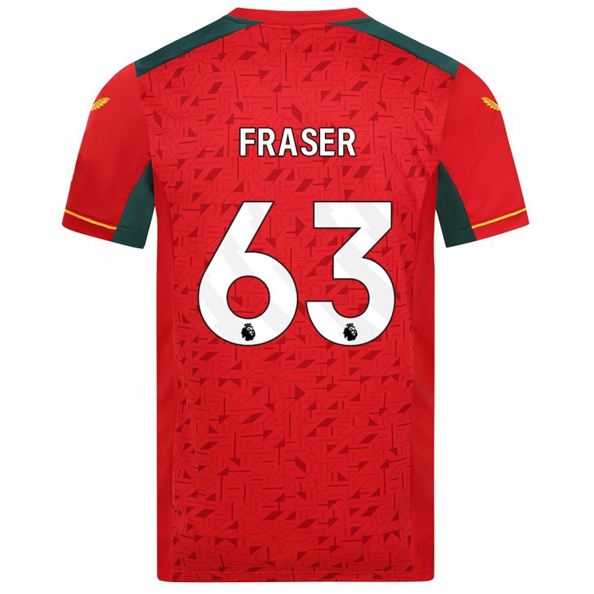 Hombre Camiseta Nathan Fraser #63 Rojo 2ª Equipación 2023/24 La Camisa Perú