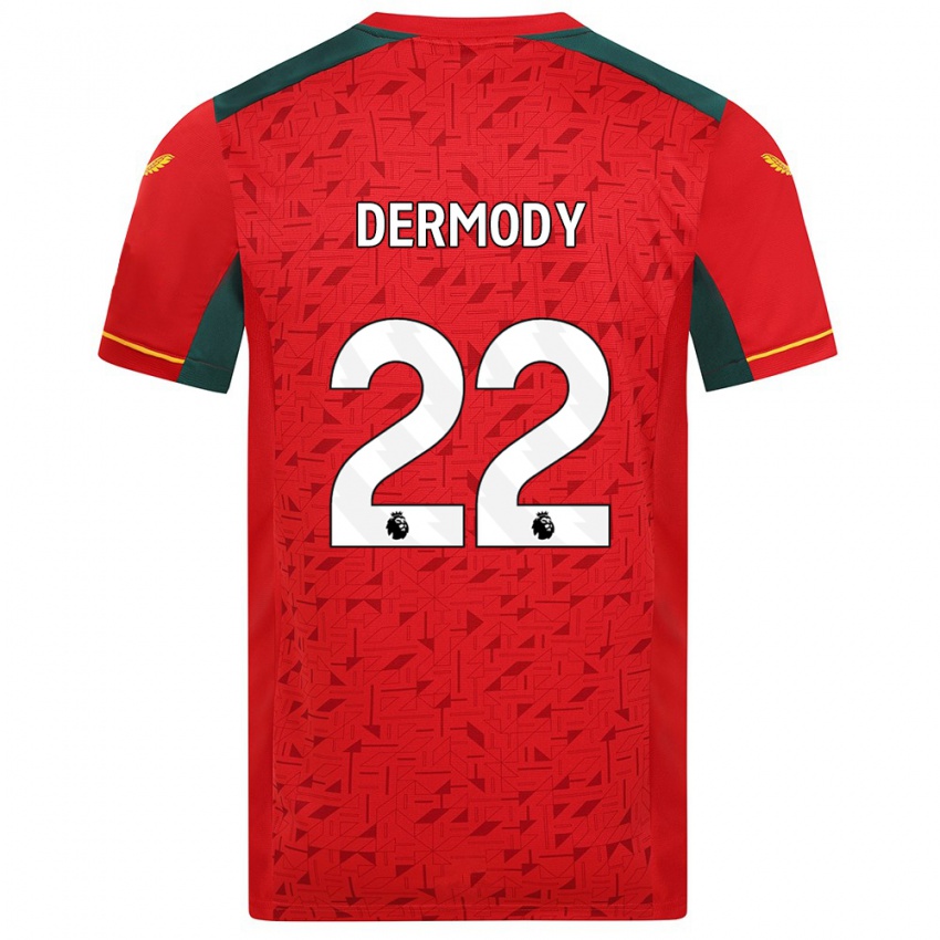 Hombre Camiseta Helen Dermody #22 Rojo 2ª Equipación 2023/24 La Camisa Perú