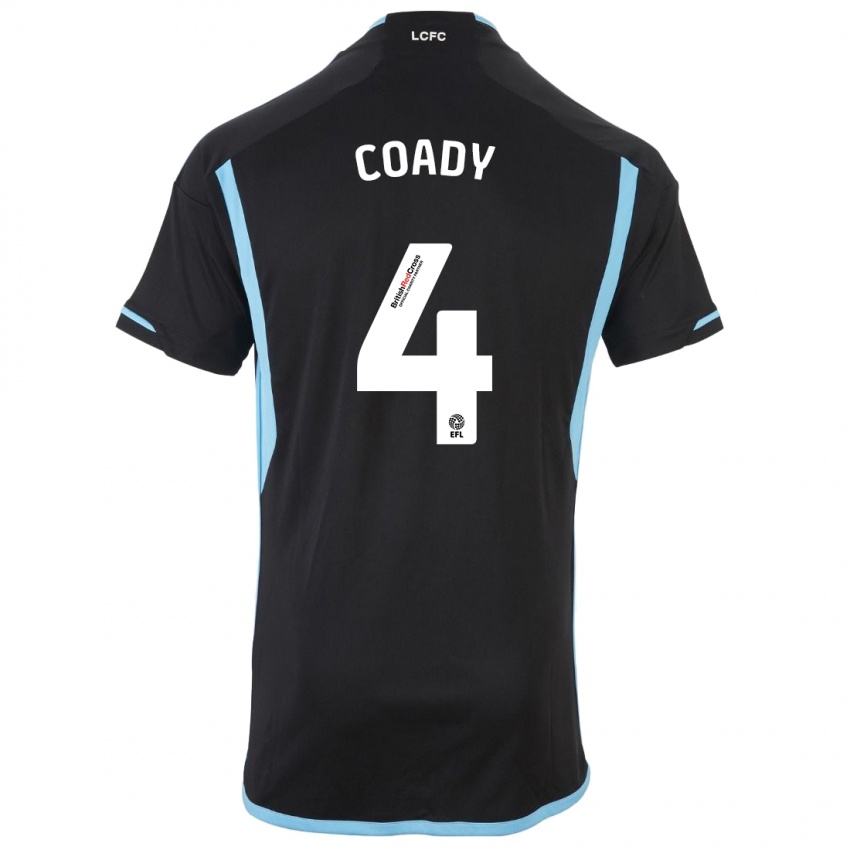 Hombre Camiseta Conor Coady #4 Negro 2ª Equipación 2023/24 La Camisa Perú