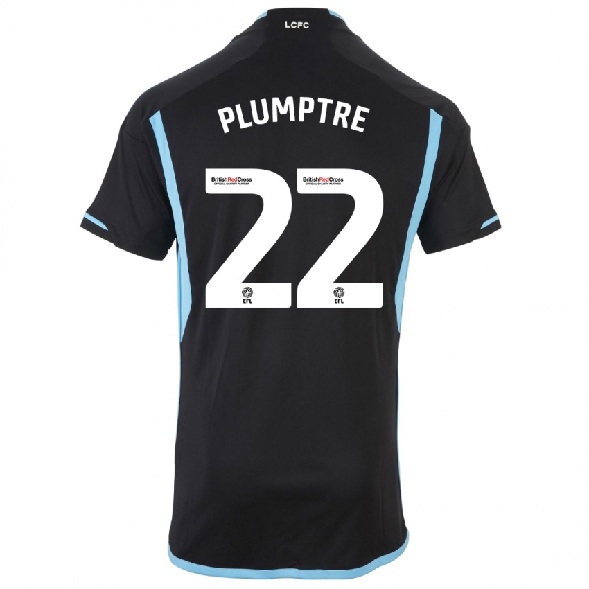 Hombre Camiseta Ashleigh Plumptre #22 Negro 2ª Equipación 2023/24 La Camisa Perú