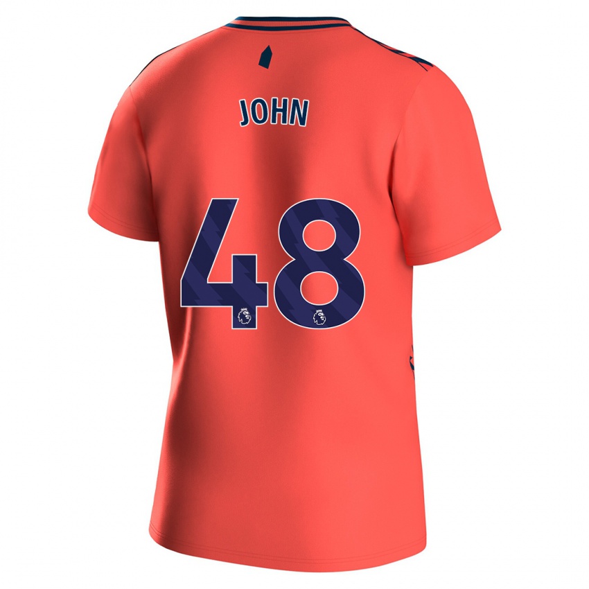 Hombre Camiseta Kyle John #48 Coralino 2ª Equipación 2023/24 La Camisa Perú