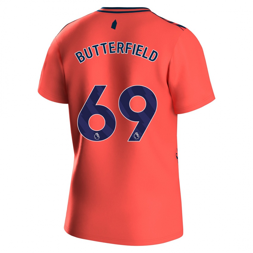 Hombre Camiseta Luke Butterfield #69 Coralino 2ª Equipación 2023/24 La Camisa Perú