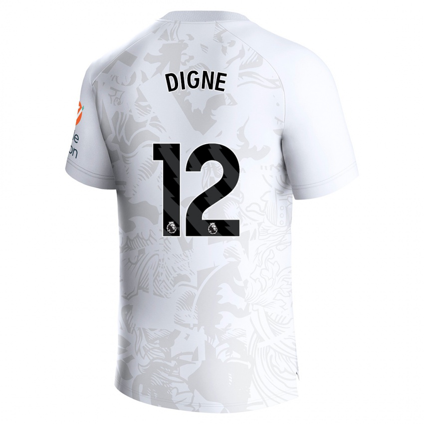 Hombre Camiseta Lucas Digne #12 Blanco 2ª Equipación 2023/24 La Camisa Perú