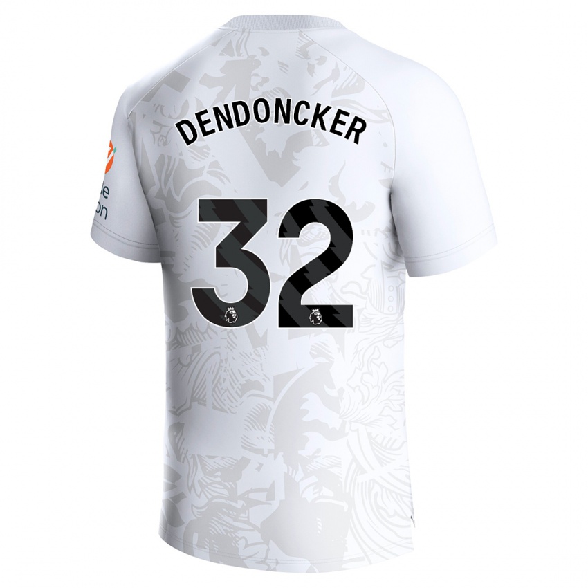 Hombre Camiseta Leander Dendoncker #32 Blanco 2ª Equipación 2023/24 La Camisa Perú