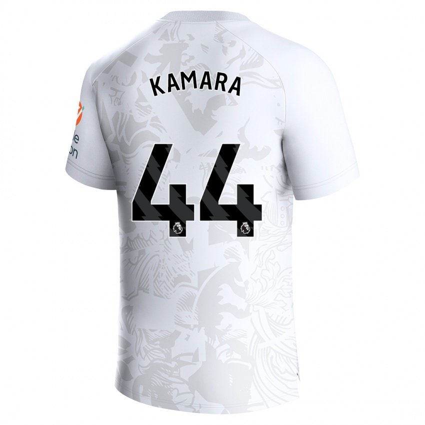 Hombre Camiseta Boubacar Kamara #44 Blanco 2ª Equipación 2023/24 La Camisa Perú