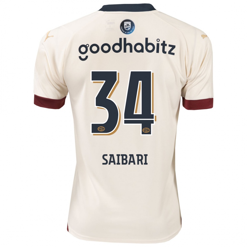 Hombre Camiseta Ismael Saibari #34 Blanquecino 2ª Equipación 2023/24 La Camisa Perú