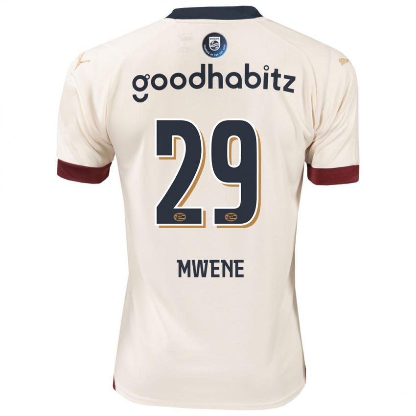 Hombre Camiseta Phillipp Mwene #29 Blanquecino 2ª Equipación 2023/24 La Camisa Perú