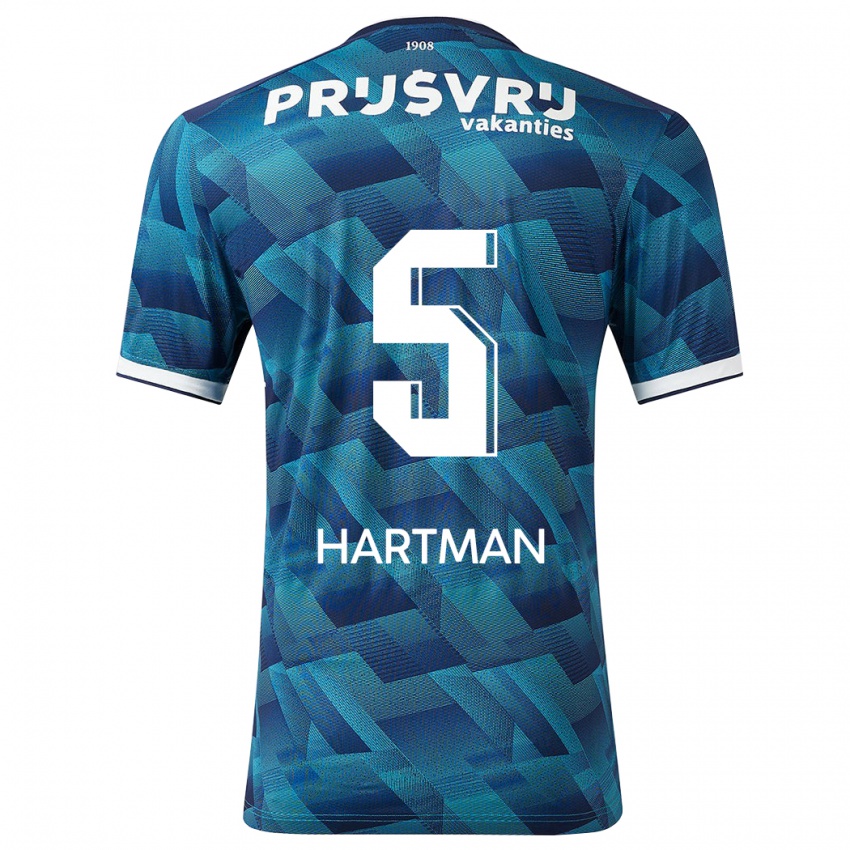 Hombre Camiseta Quilindschy Hartman #5 Azul 2ª Equipación 2023/24 La Camisa Perú