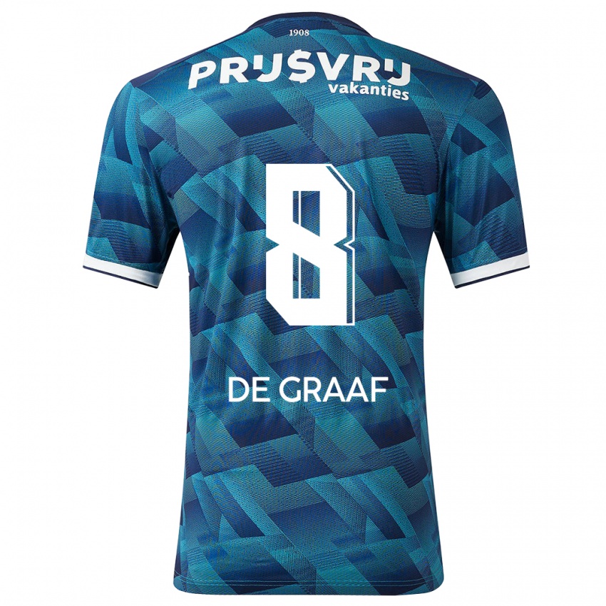 Hombre Camiseta Esmee De Graaf #8 Azul 2ª Equipación 2023/24 La Camisa Perú