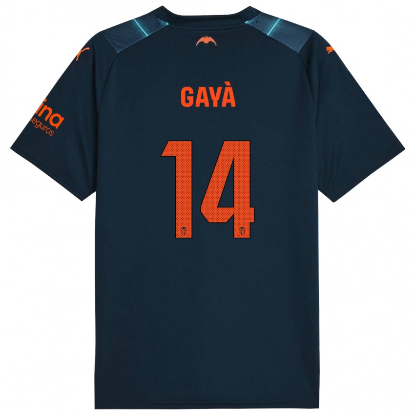 Hombre Camiseta Jose Gaya #14 Azul Marino 2ª Equipación 2023/24 La Camisa Perú