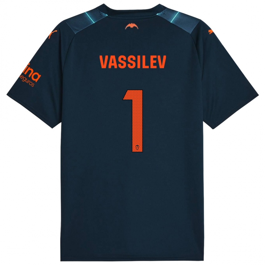 Hombre Camiseta David Vassilev #1 Azul Marino 2ª Equipación 2023/24 La Camisa Perú