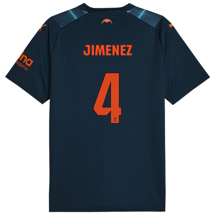 Hombre Camiseta Maria Jimenez #4 Azul Marino 2ª Equipación 2023/24 La Camisa Perú