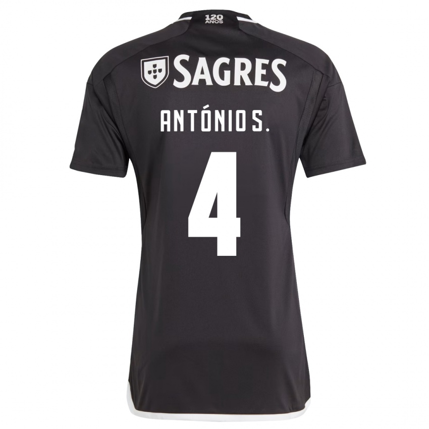 Hombre Camiseta Antonio Silva #4 Negro 2ª Equipación 2023/24 La Camisa Perú