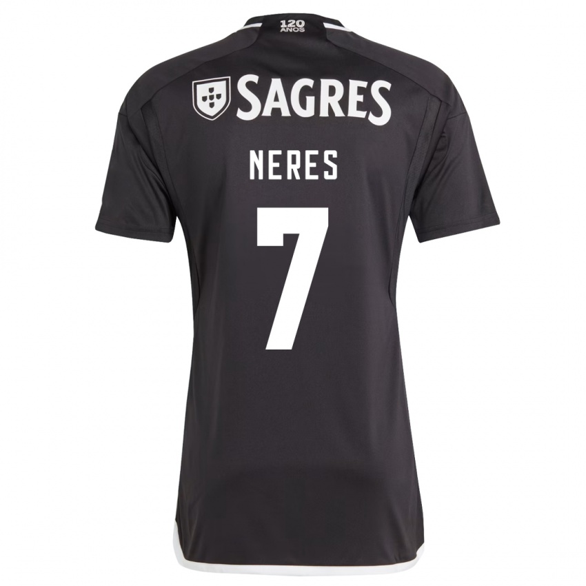 Hombre Camiseta David Neres #7 Negro 2ª Equipación 2023/24 La Camisa Perú