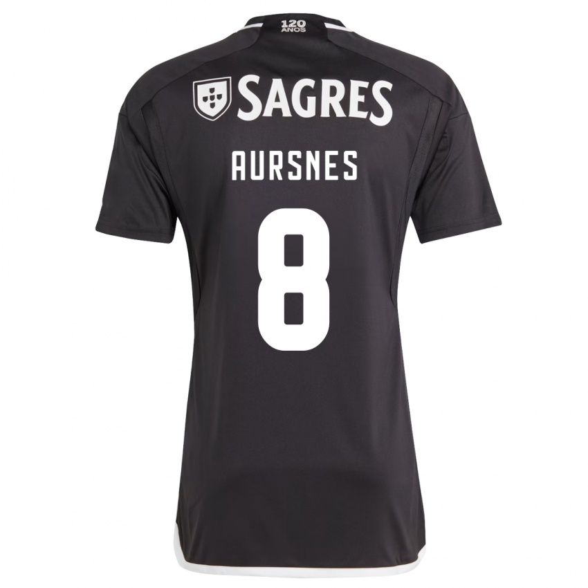 Hombre Camiseta Fredrik Aursnes #8 Negro 2ª Equipación 2023/24 La Camisa Perú