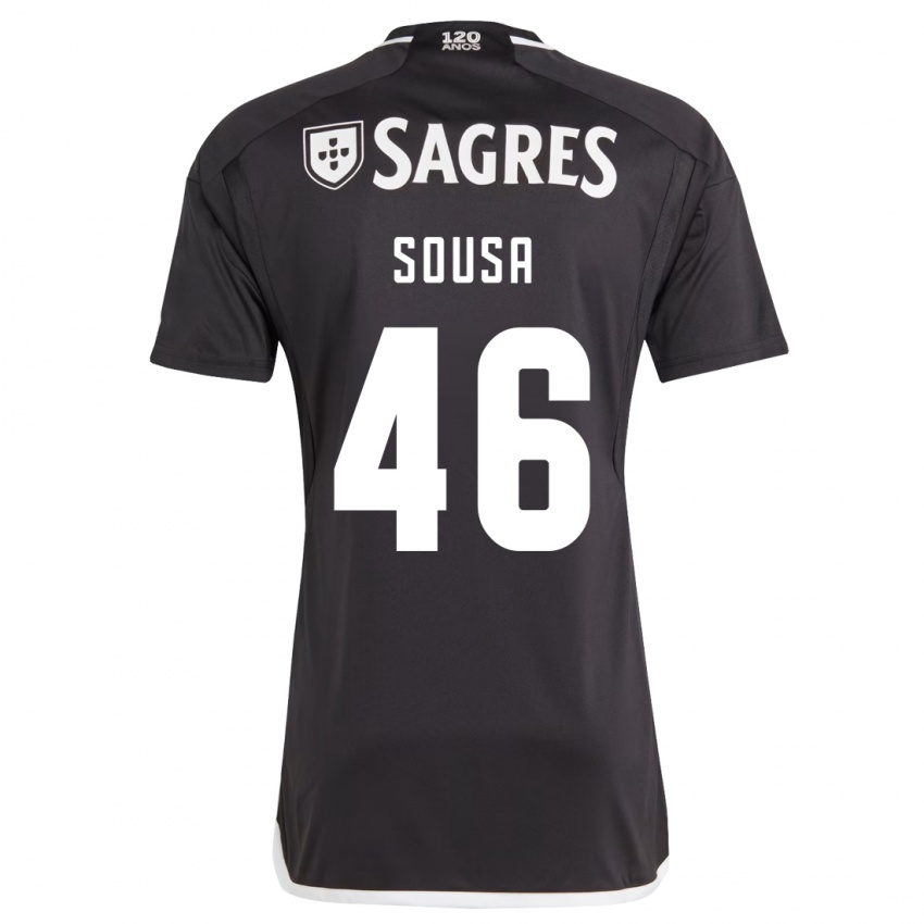 Hombre Camiseta Gerson Sousa #46 Negro 2ª Equipación 2023/24 La Camisa Perú