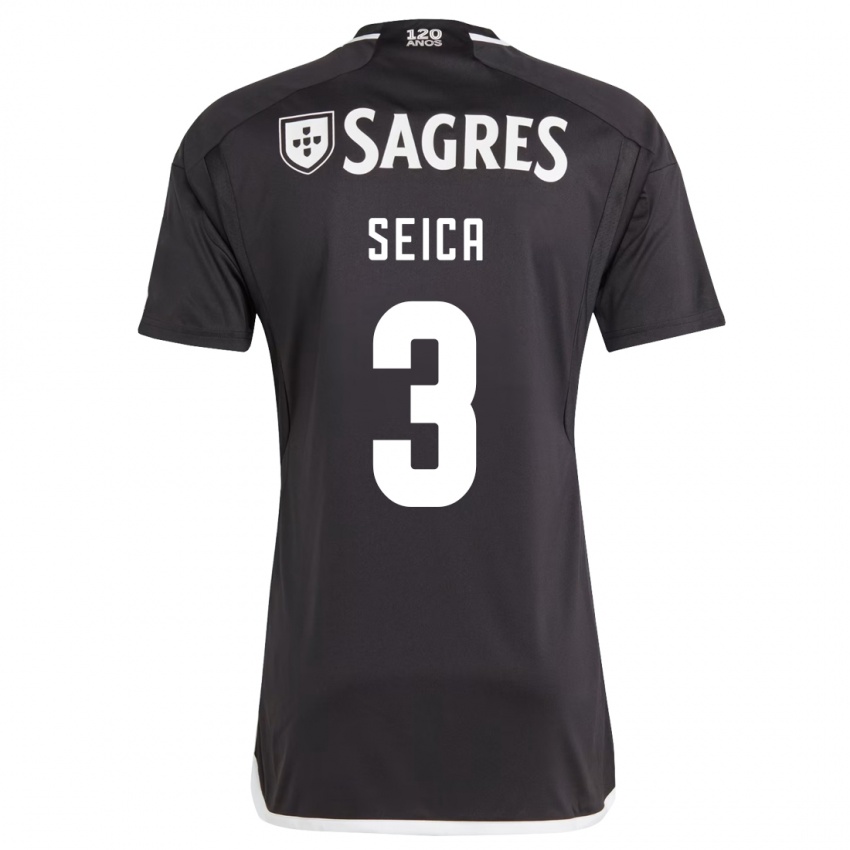 Hombre Camiseta Ana Seica #3 Negro 2ª Equipación 2023/24 La Camisa Perú