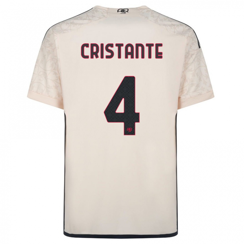 Hombre Camiseta Bryan Cristante #4 Blanquecino 2ª Equipación 2023/24 La Camisa Perú