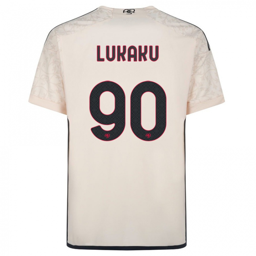 Hombre Camiseta Romelu Lukaku #90 Blanquecino 2ª Equipación 2023/24 La Camisa Perú