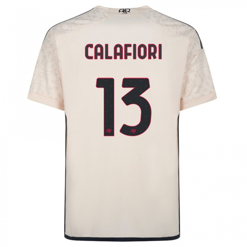 Hombre Camiseta Riccardo Calafiori #13 Blanquecino 2ª Equipación 2023/24 La Camisa Perú
