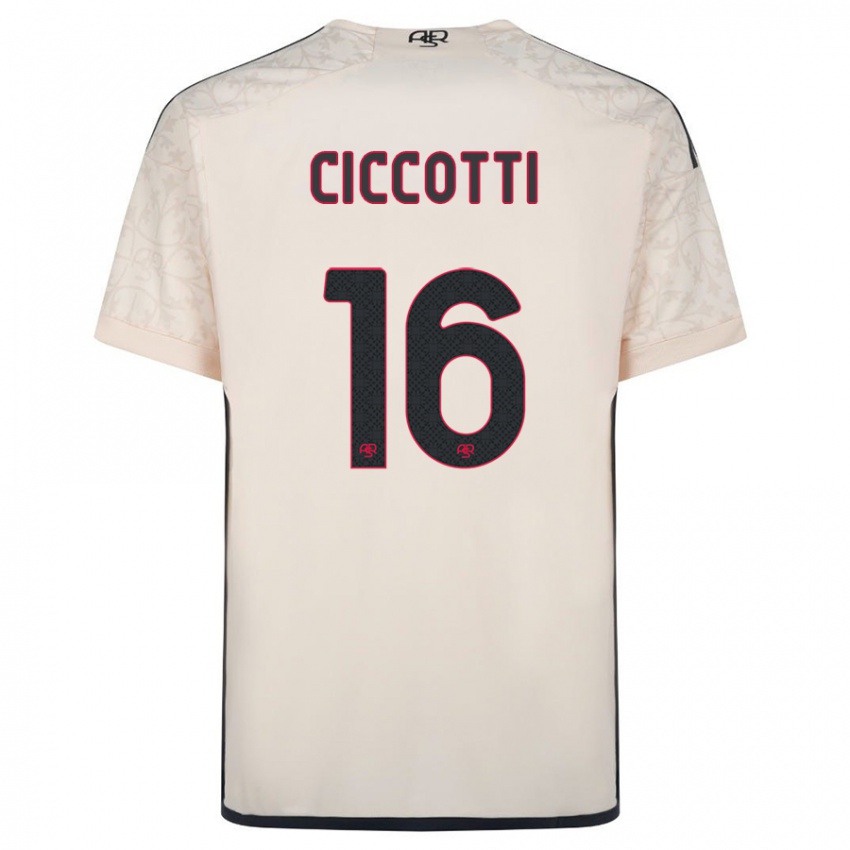 Hombre Camiseta Claudia Ciccotti #16 Blanquecino 2ª Equipación 2023/24 La Camisa Perú