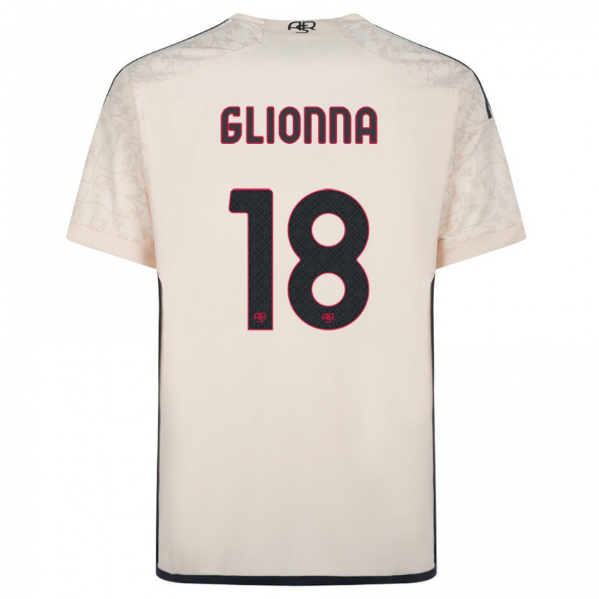 Hombre Camiseta Benedetta Glionna #18 Blanquecino 2ª Equipación 2023/24 La Camisa Perú