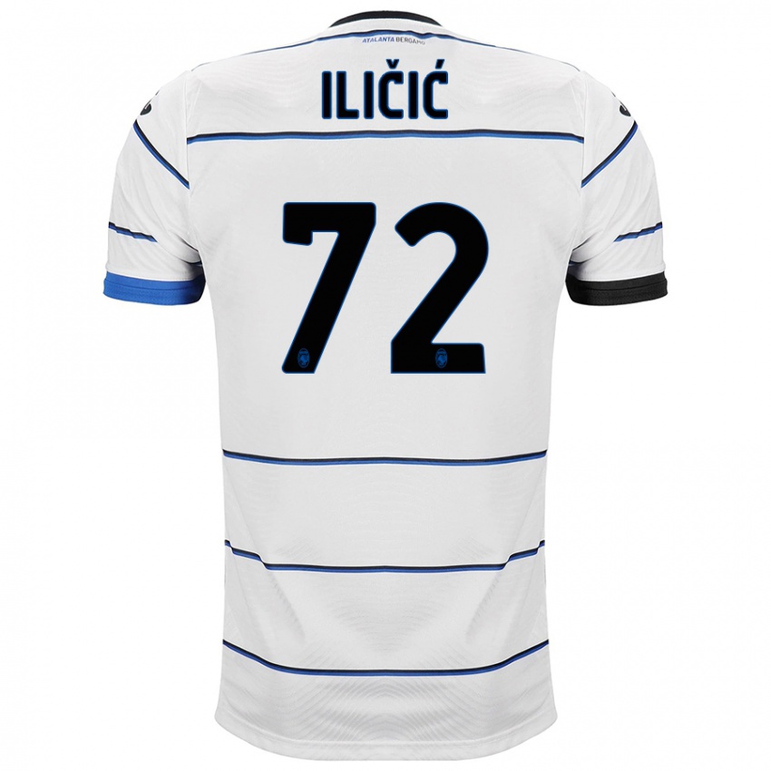 Hombre Camiseta Josip Ilicic #72 Blanco 2ª Equipación 2023/24 La Camisa Perú