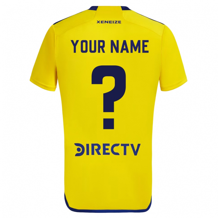 Hombre Camiseta Su Nombre #0 Amarillo 2ª Equipación 2023/24 La Camisa Perú