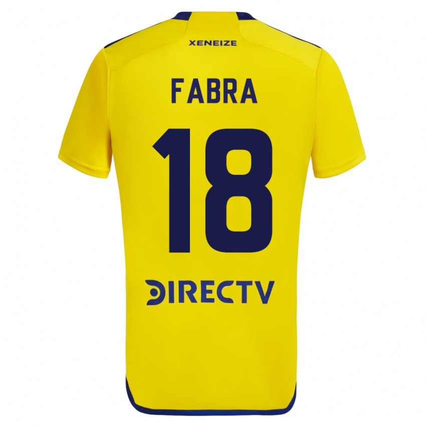 Hombre Camiseta Frank Fabra #18 Amarillo 2ª Equipación 2023/24 La Camisa Perú