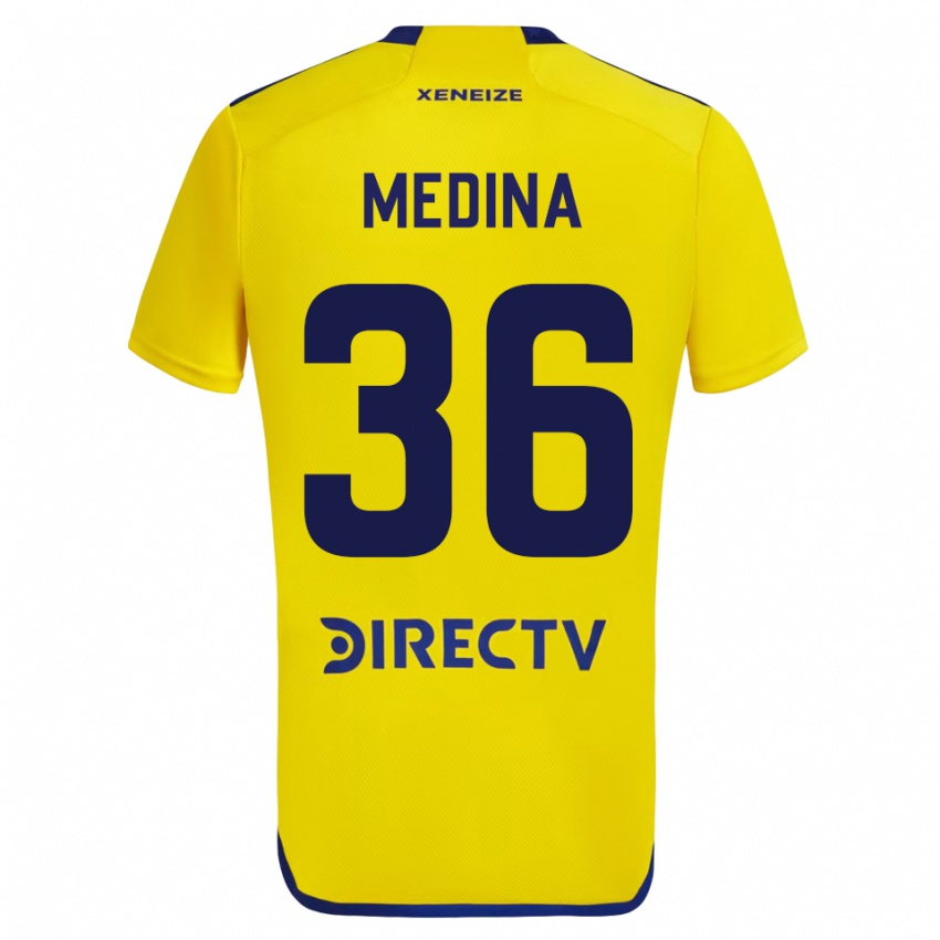 Hombre Camiseta Cristian Medina #36 Amarillo 2ª Equipación 2023/24 La Camisa Perú