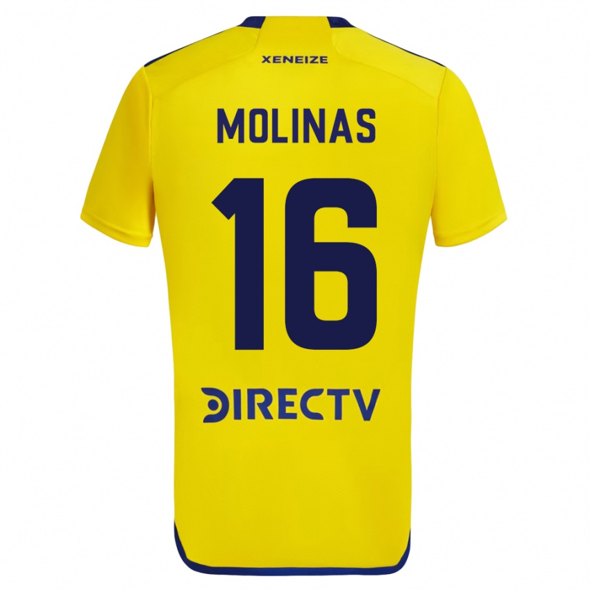 Hombre Camiseta Aaron Molinas #16 Amarillo 2ª Equipación 2023/24 La Camisa Perú