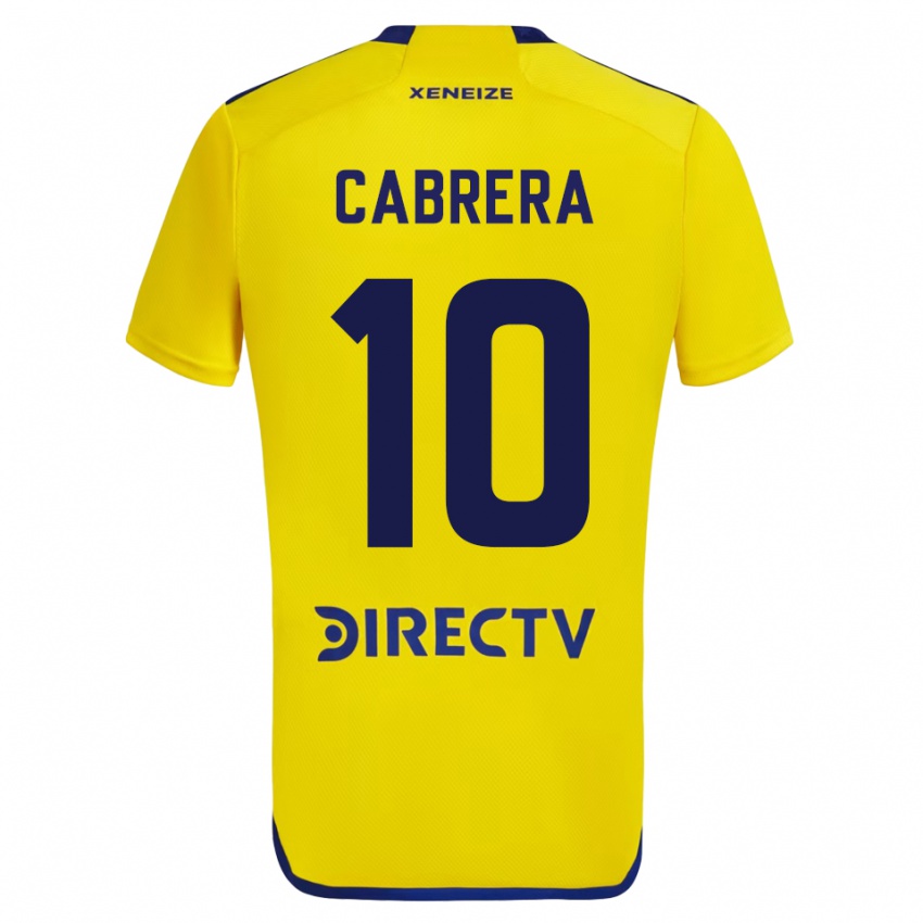 Hombre Camiseta Micaela Cabrera #10 Amarillo 2ª Equipación 2023/24 La Camisa Perú