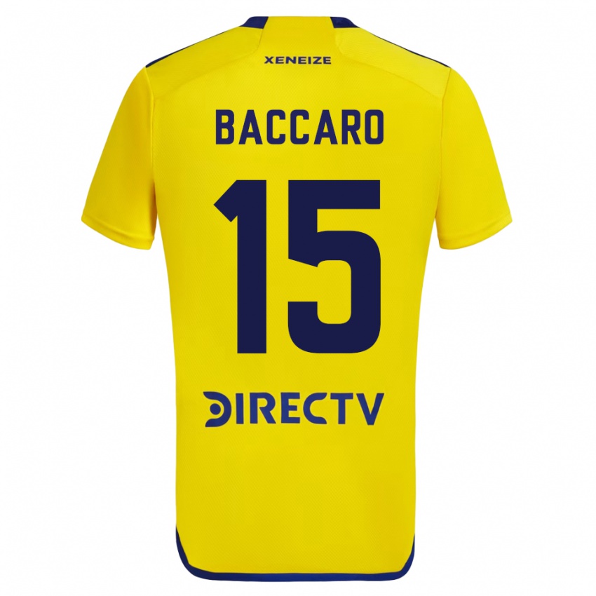 Hombre Camiseta Camila Baccaro #15 Amarillo 2ª Equipación 2023/24 La Camisa Perú