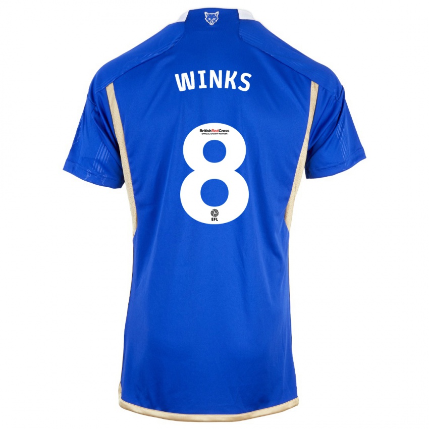 Mujer Camiseta Harry Winks #8 Azul Real 1ª Equipación 2023/24 La Camisa Perú