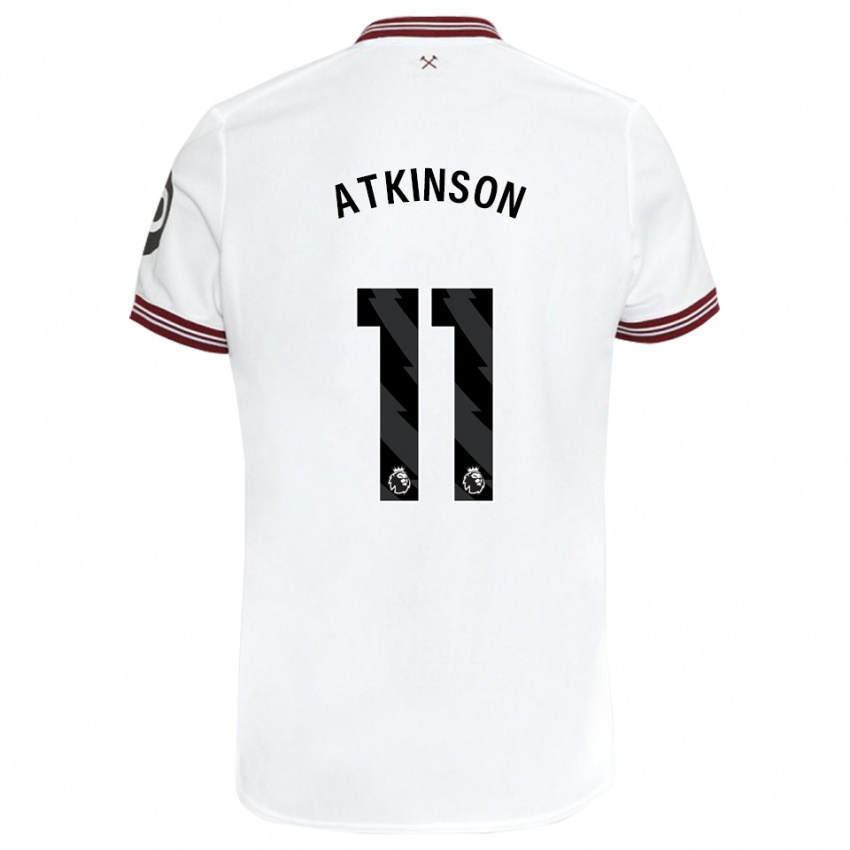 Mujer Camiseta Izzy Atkinson #11 Blanco 2ª Equipación 2023/24 La Camisa Perú