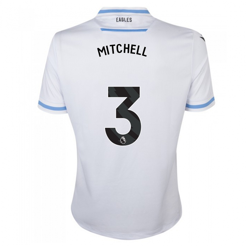 Mujer Camiseta Tyrick Mitchell #3 Blanco 2ª Equipación 2023/24 La Camisa Perú