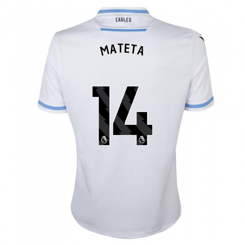 Mujer Camiseta Jean-Philippe Mateta #14 Blanco 2ª Equipación 2023/24 La Camisa Perú