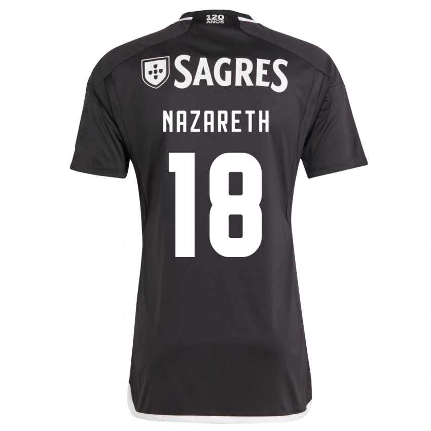 Mujer Camiseta Kika Nazareth #18 Negro 2ª Equipación 2023/24 La Camisa Perú