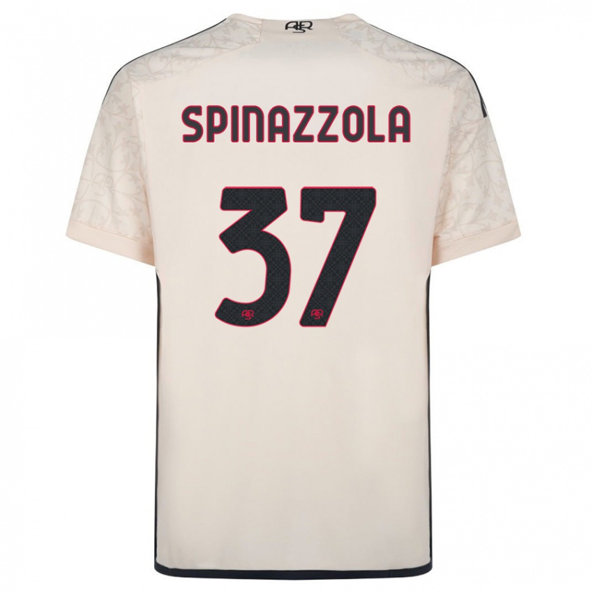 Mujer Camiseta Leonardo Spinazzola #37 Blanquecino 2ª Equipación 2023/24 La Camisa Perú