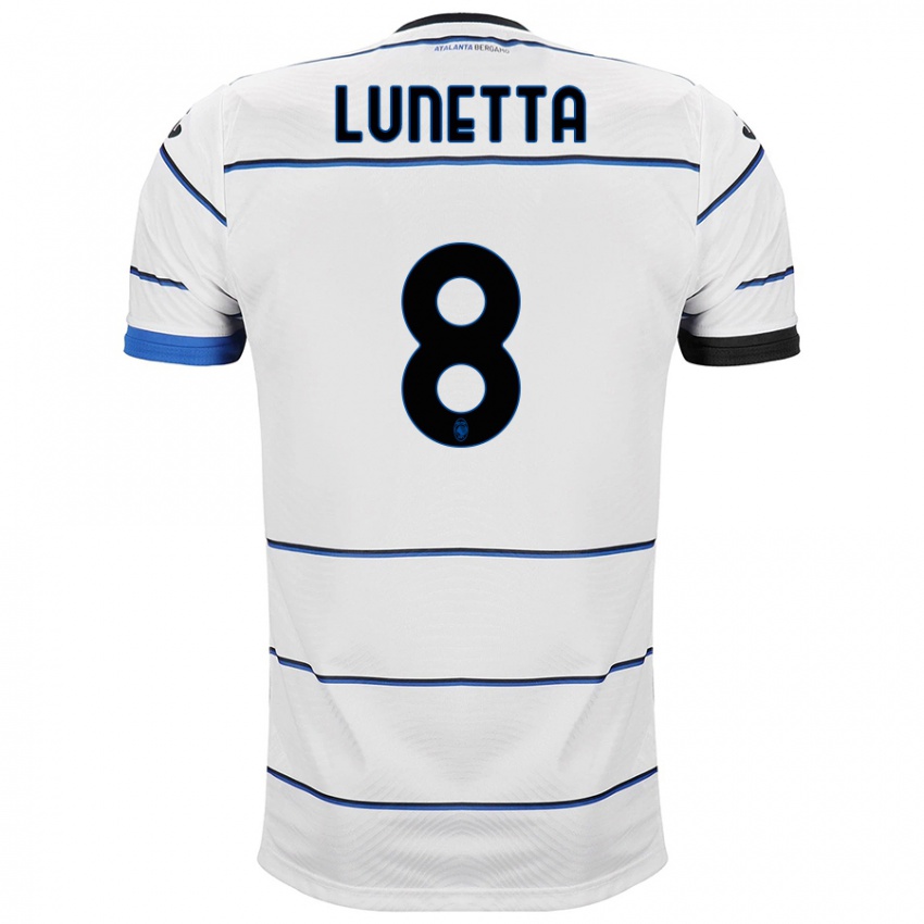 Mujer Camiseta Gabriel Lunetta #8 Blanco 2ª Equipación 2023/24 La Camisa Perú