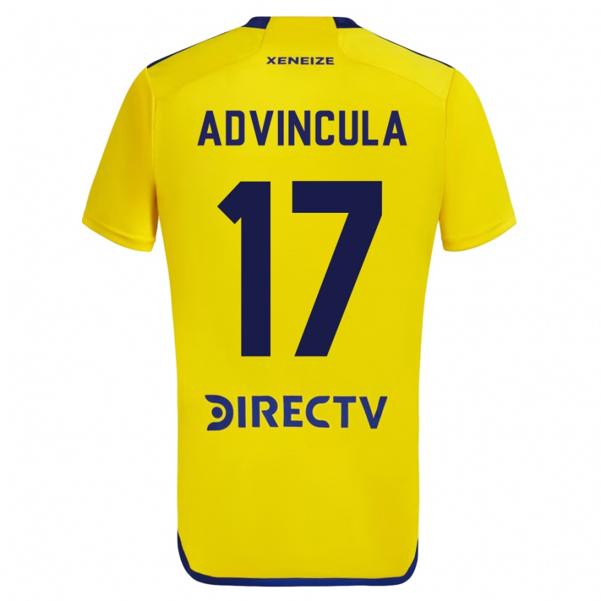 Mujer Camiseta Luis Advincula #17 Amarillo 2ª Equipación 2023/24 La Camisa Perú