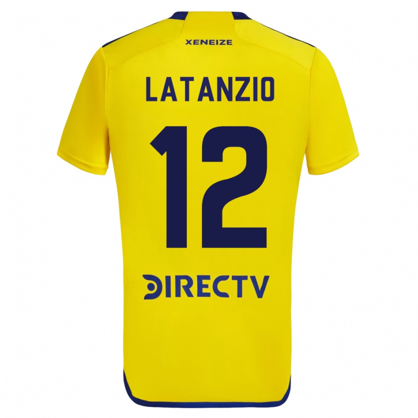 Mujer Camiseta Florencia Latanzio #12 Amarillo 2ª Equipación 2023/24 La Camisa Perú